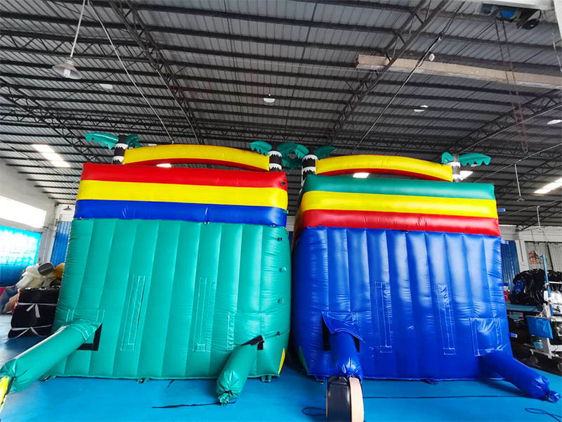 double lane water slide