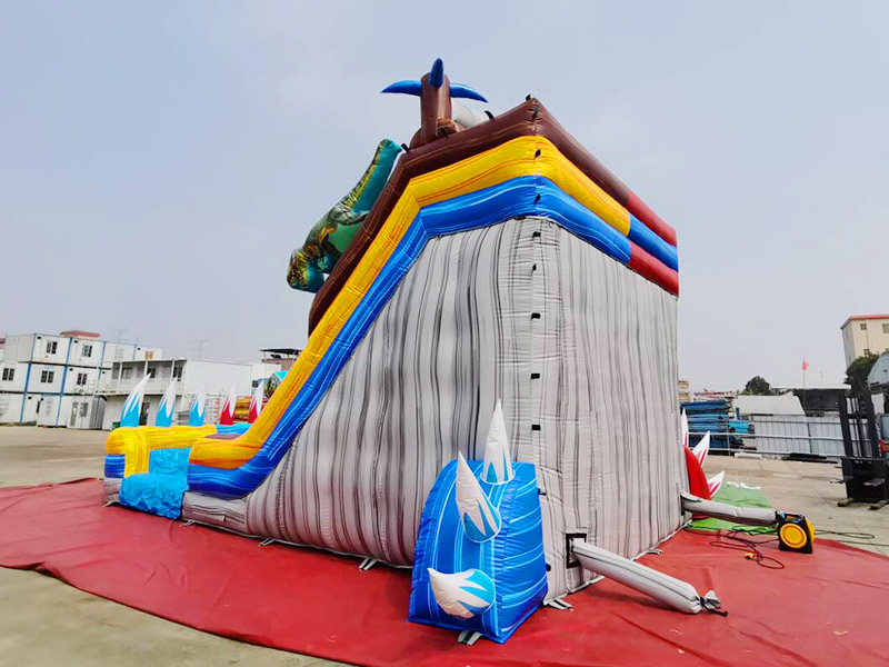 dinosaur inflatable water slide