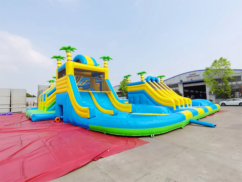 large inflatable water park