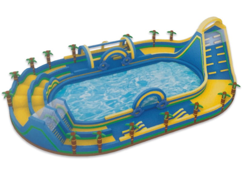 inflatable water park with blower inflatable water park with blower