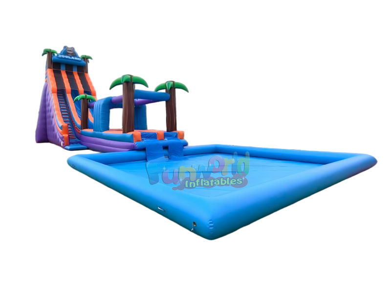inflatable water park with pool slide inflatable water park with pool slide